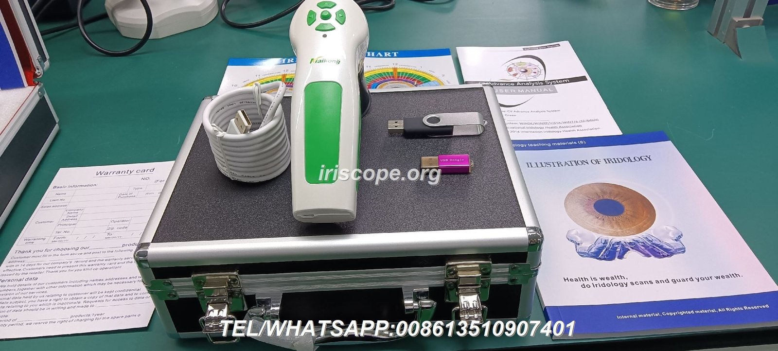 Iriscope digital de 12 megapíxeles MAIKONG para análisis profesional de iridología