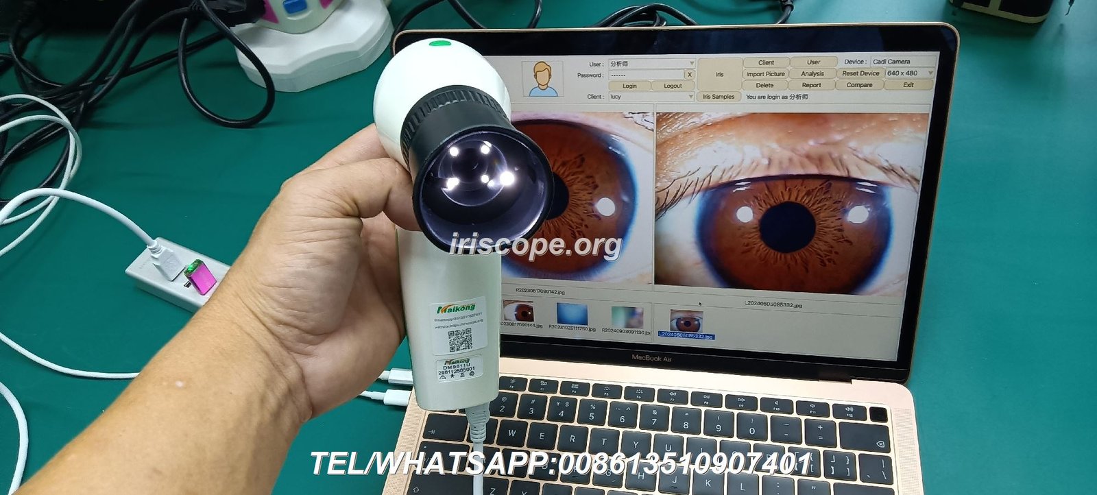 Concepto futurista de análisis de iris con inteligencia artificial