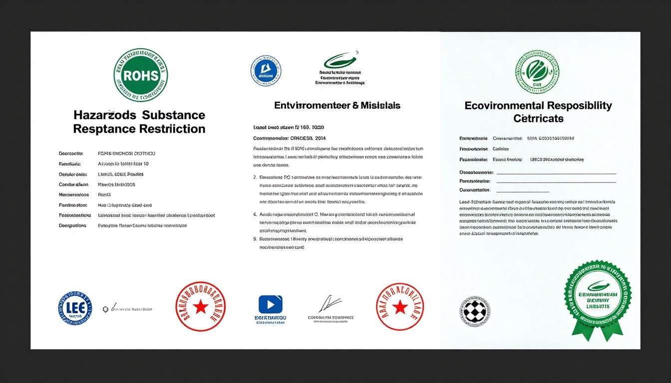 Certificado RoHS restricción sustancias peligrosas iriscopio MAIKONG ecológico