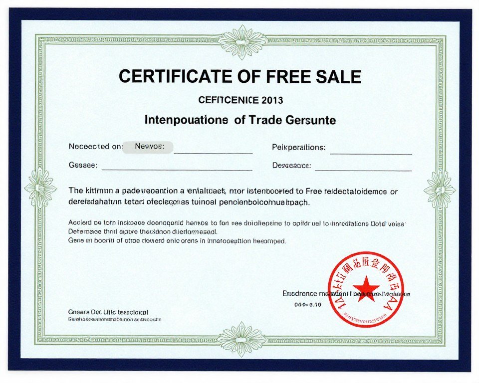 Certificado venta libre Free Sale Certificate iriscopio MAIKONG exportación