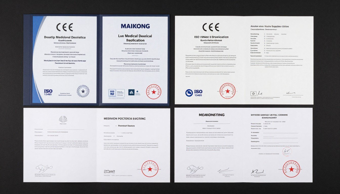Certificados CE e ISO 13485 de MAIKONG para equipos de iridología