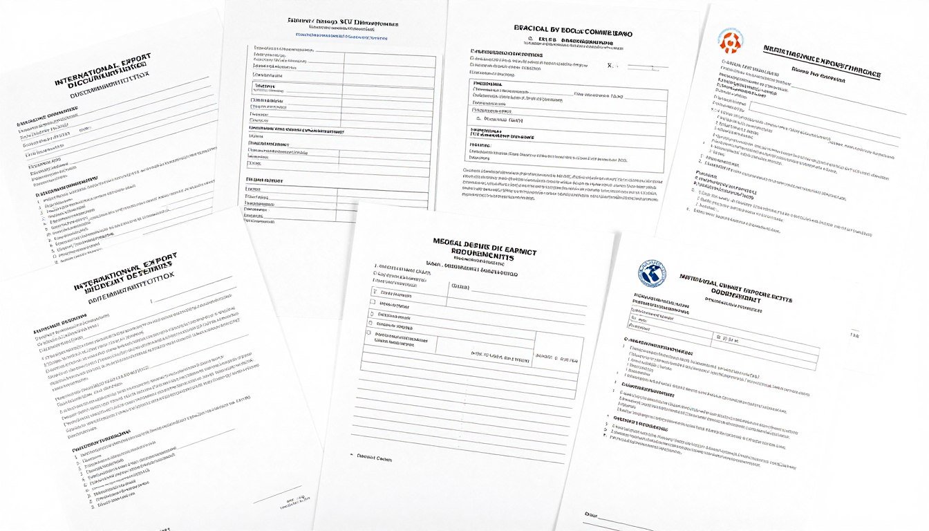 Documentación exportación internacional iriscopio certificados múltiples países