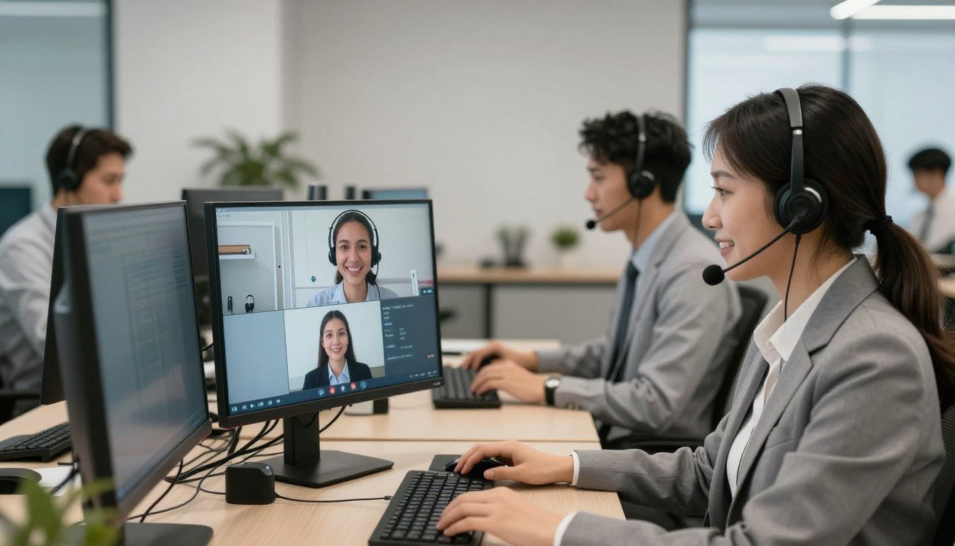 Equipo de soporte técnico MAIKONG asistiendo clientes