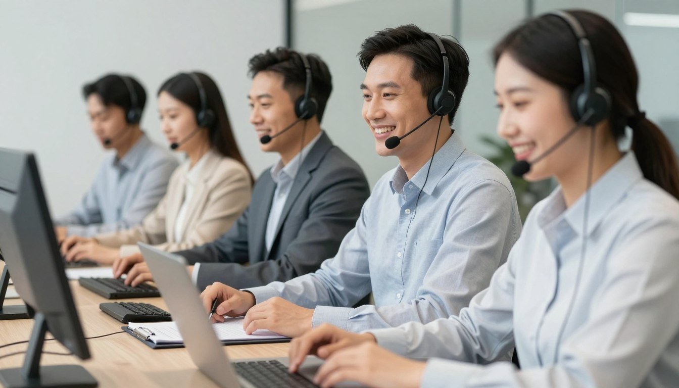 Equipo de ventas internacionales MAIKONG listo para asistir