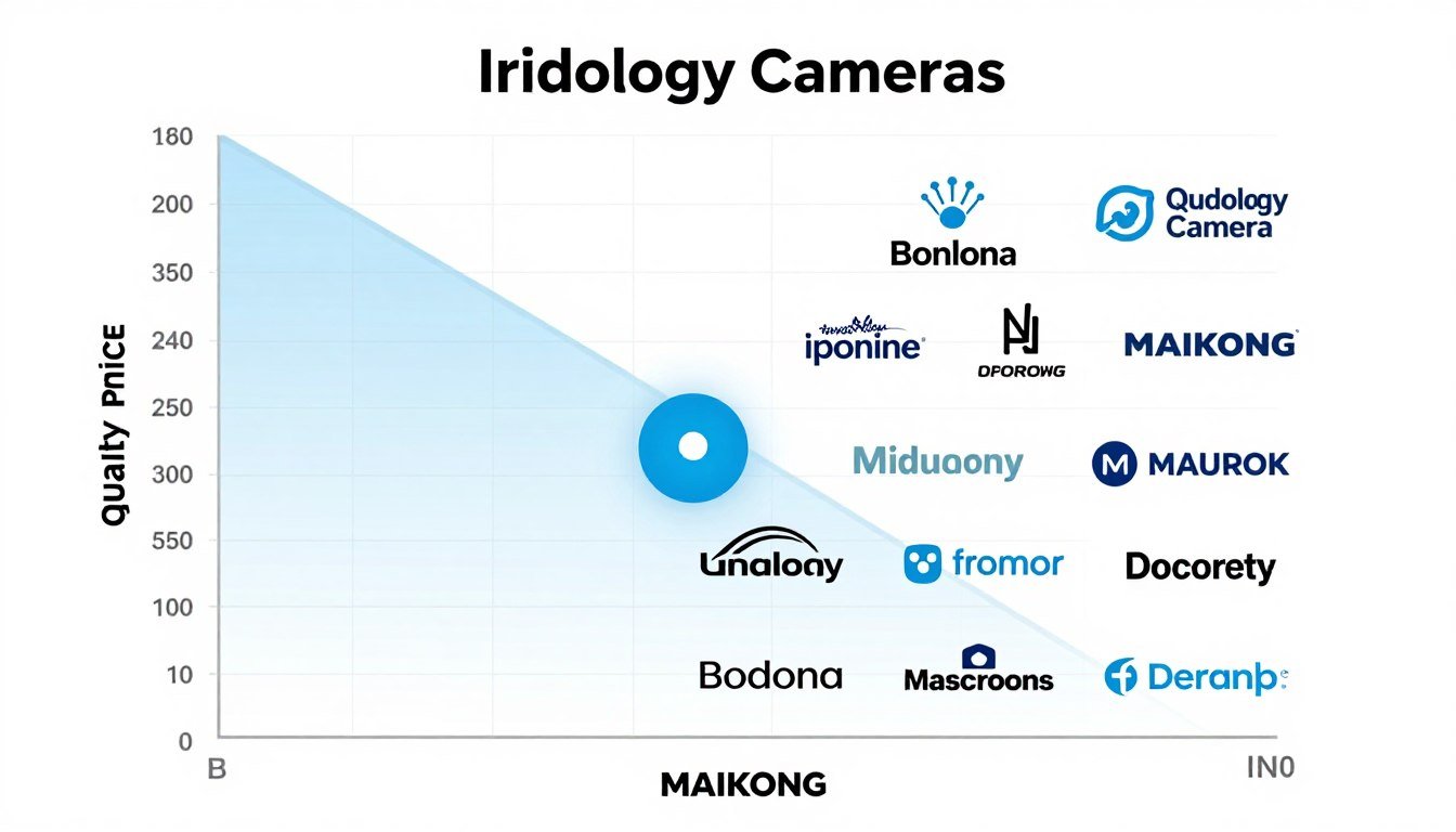 Gráfico de relación calidad precio entre diferentes marcas de iridology camera