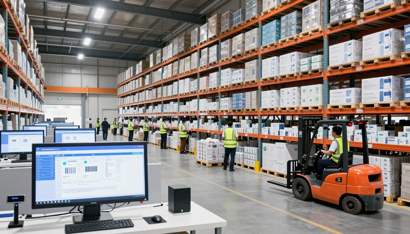 Instalaciones de almacén MAIKONG en Shenzhen con sistemas de gestión de inventario modernos