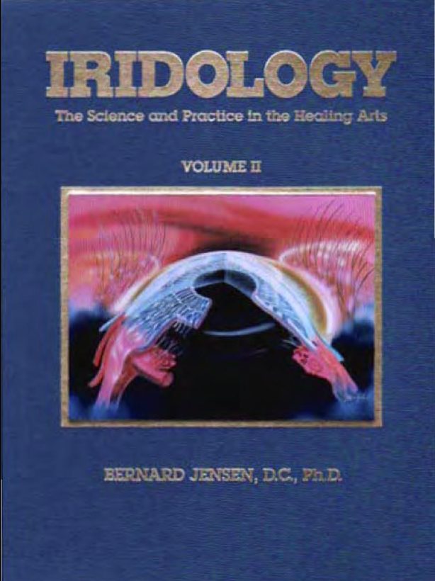 Portada del libro Iridology What the Eye Reveals de Bernard Jensen