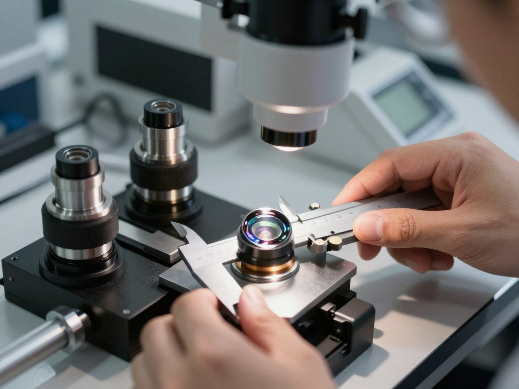 Lentes ópticas de alta precisión para iriscopio bajo inspección