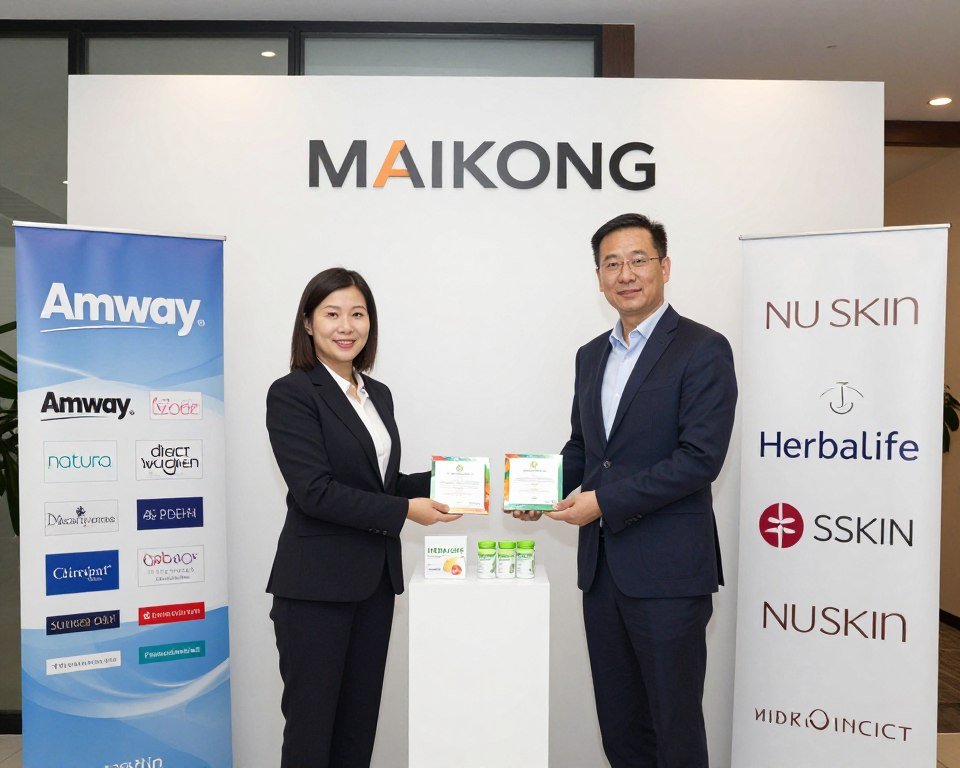 Logos de empresas de venta directa asociadas con MAIKONG