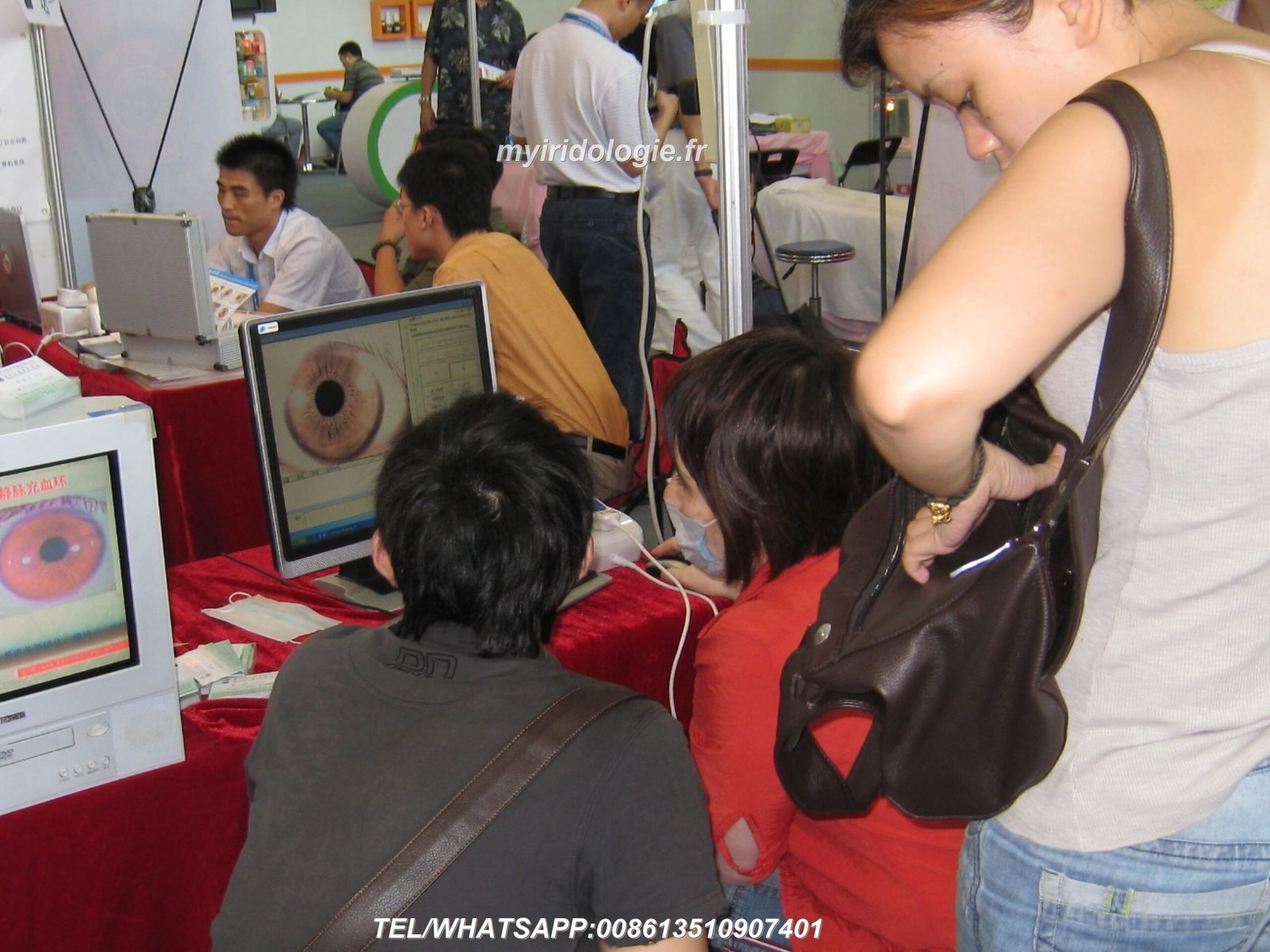 close-up of human iris showing detailed structures