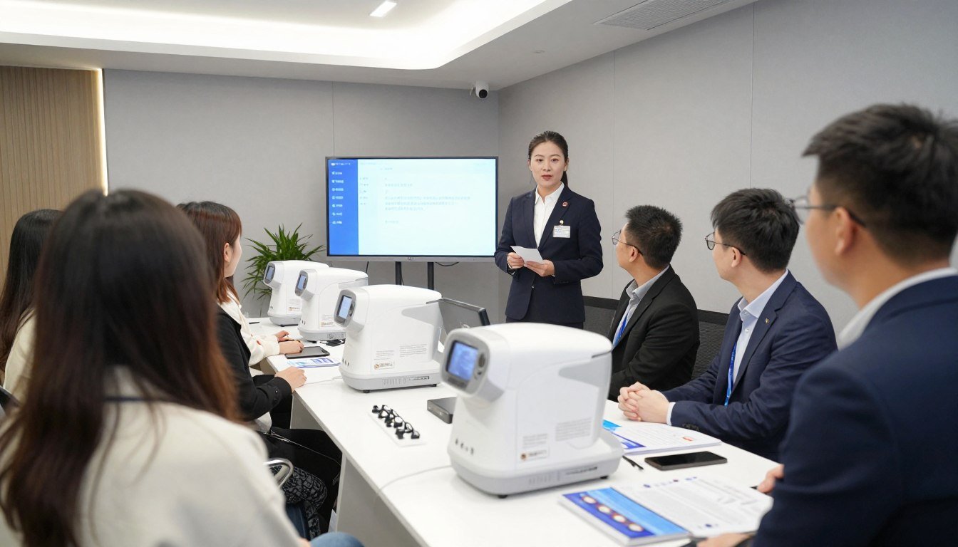 Presentación de productos MAIKONG en evento de empresa de venta directa con distribuidores