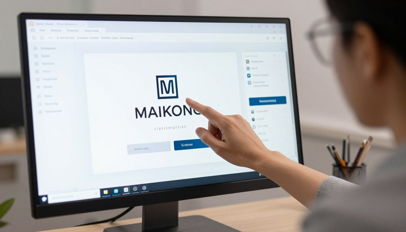 Proceso de personalización de software análisis MAIKONG con logotipo de cliente