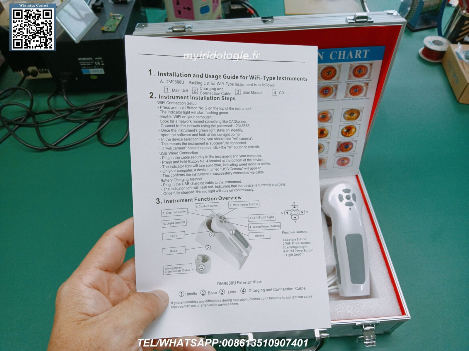 Visión futurista de la iridología con tecnología avanzada MAIKONG