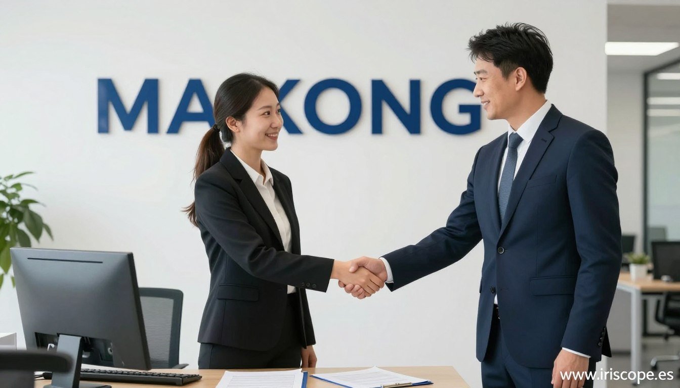 Apretón de manos simbolizando asociación comercial exitosa con MAIKONG