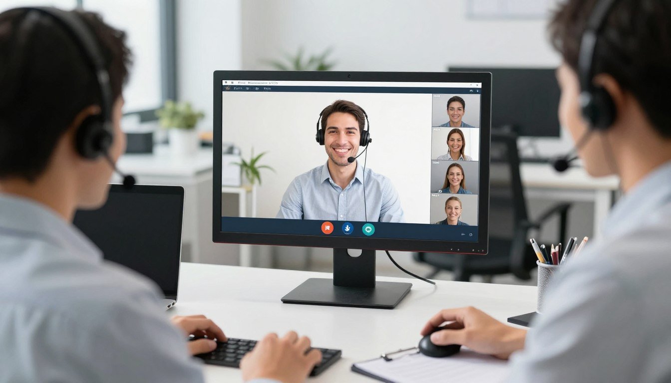 Equipo de soporte técnico MAIKONG ofreciendo formación online sobre uso del iriscope profesional