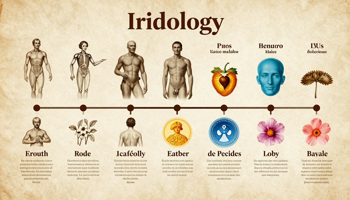 Linea temporal historica del desarrollo de la iridologia