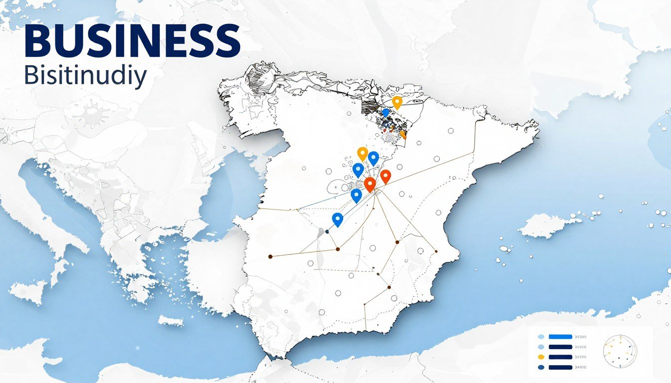 Mapa de España mostrando oportunidades de distribución de productos MAIKONG