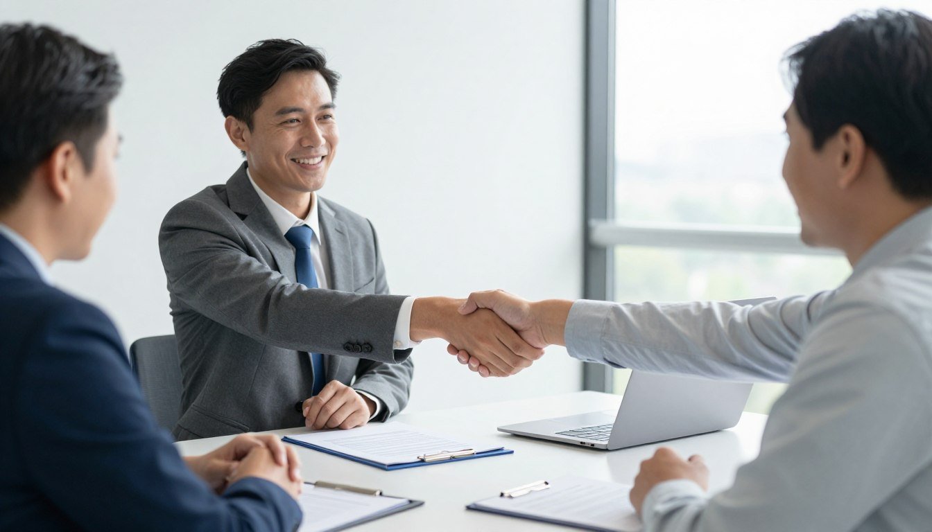 business partnership handshake