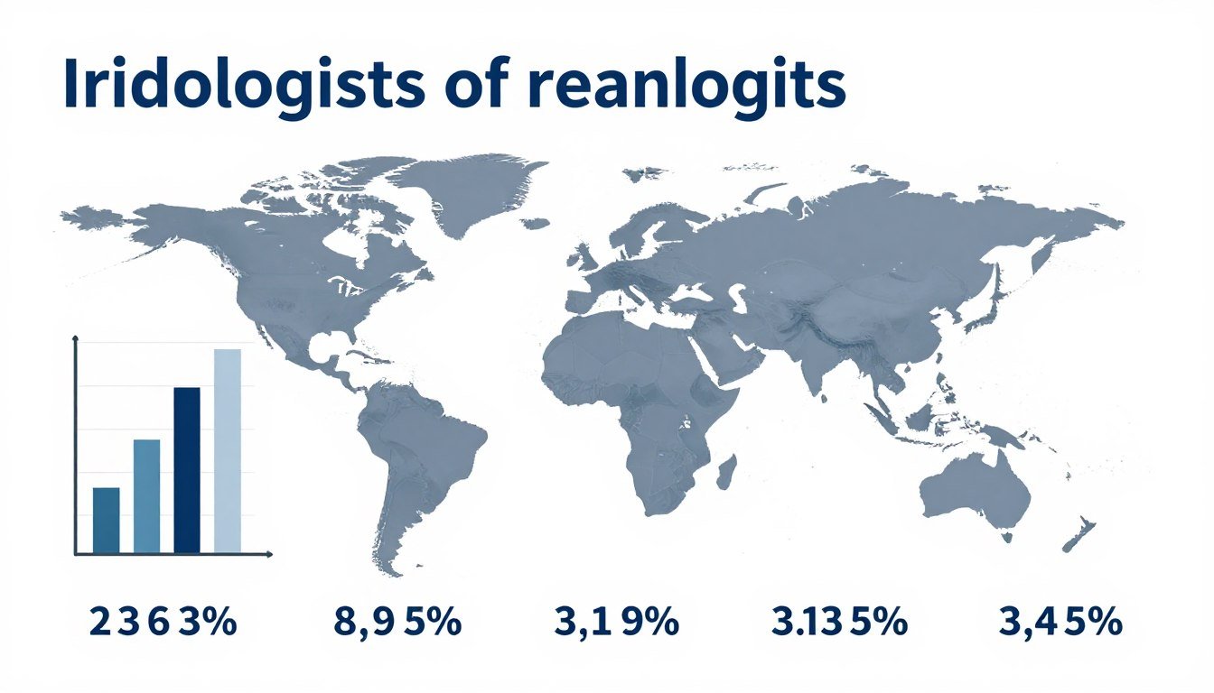 gráfico comparativo de salarios de iridólogos en diferentes países europeos y mundiales