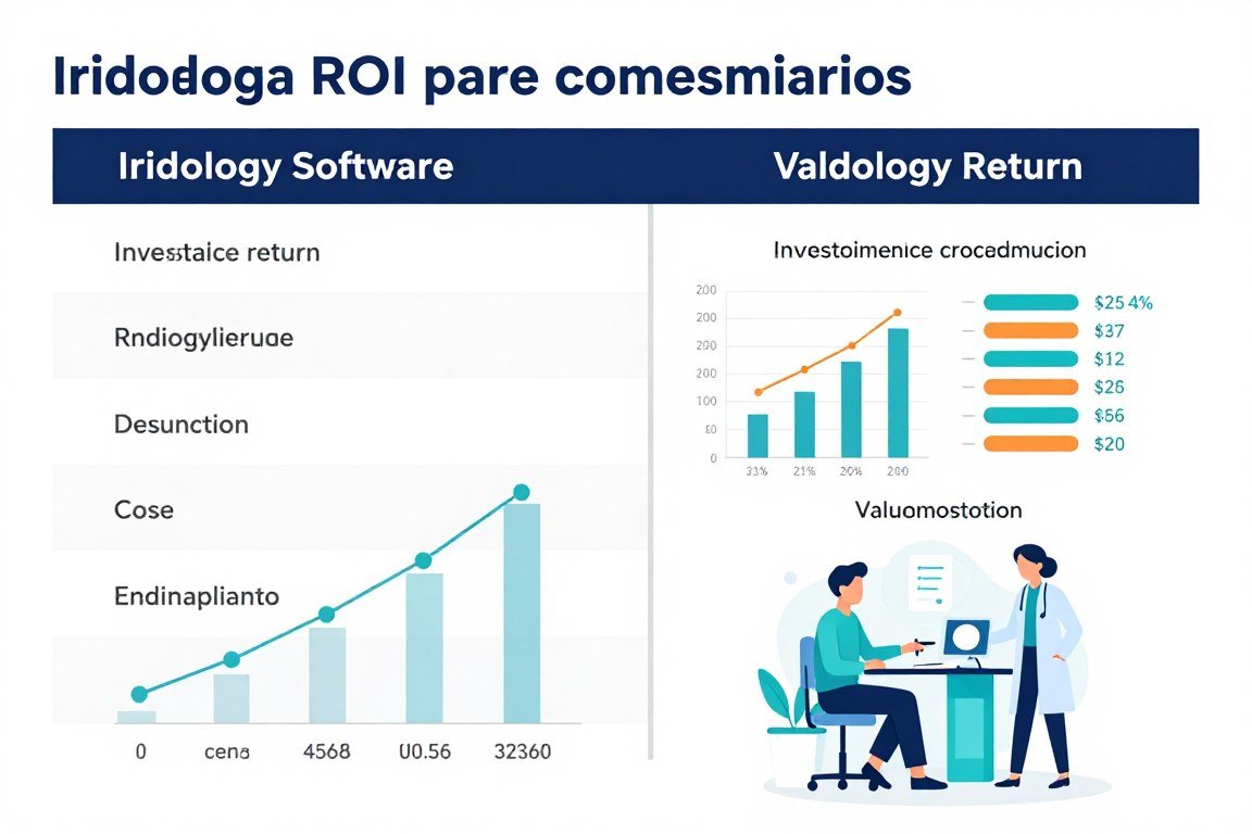 Comparativa de costos mostrando retorno de inversión del software de iridología