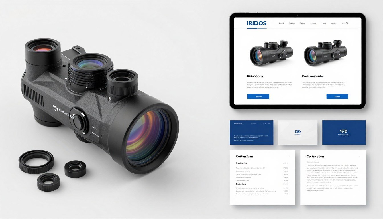 Proceso de personalización OEM del iriscopio mostrando opciones de branding y customización