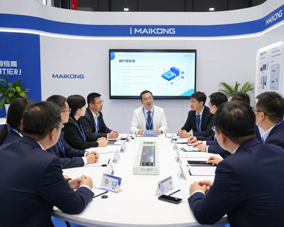 Reunión de distribuidores MAIKONG en evento comercial internacional