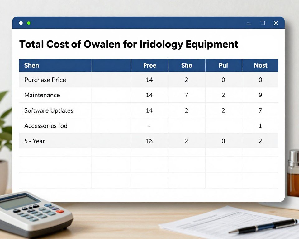 Análisis de costos de equipamiento iridológico Análisis de costos de equipamiento iridológico