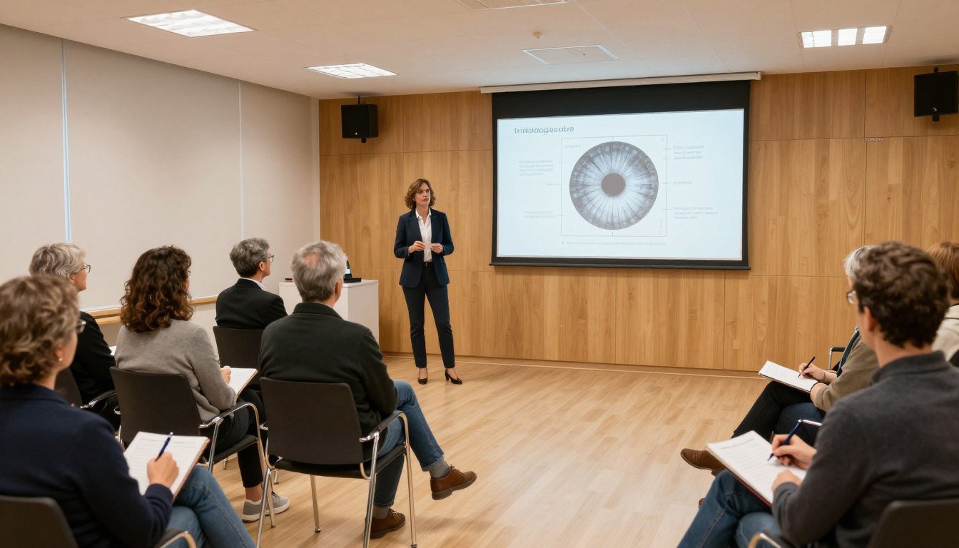 Ayuntamiento Oviedo Charla Iridología 1 Charla de iridología en centro social de Oviedo con profesionales de salud natural