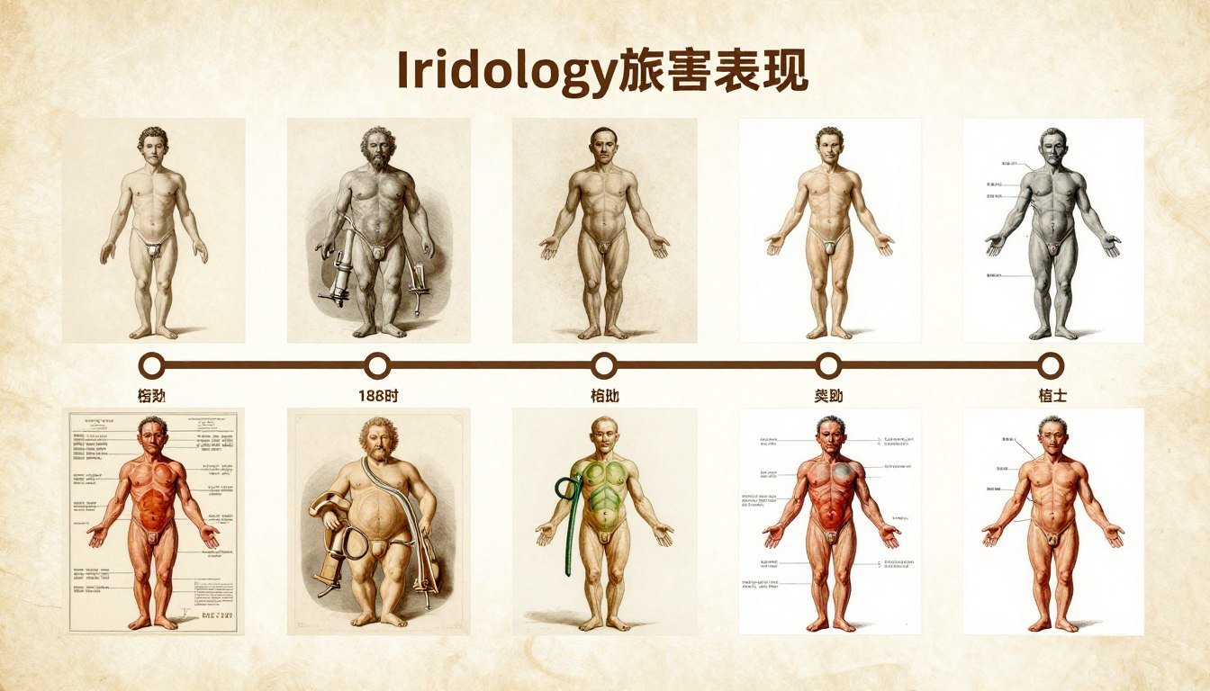 Evolución histórica de las cartas iridológicas desde von Peczely hasta Jensen