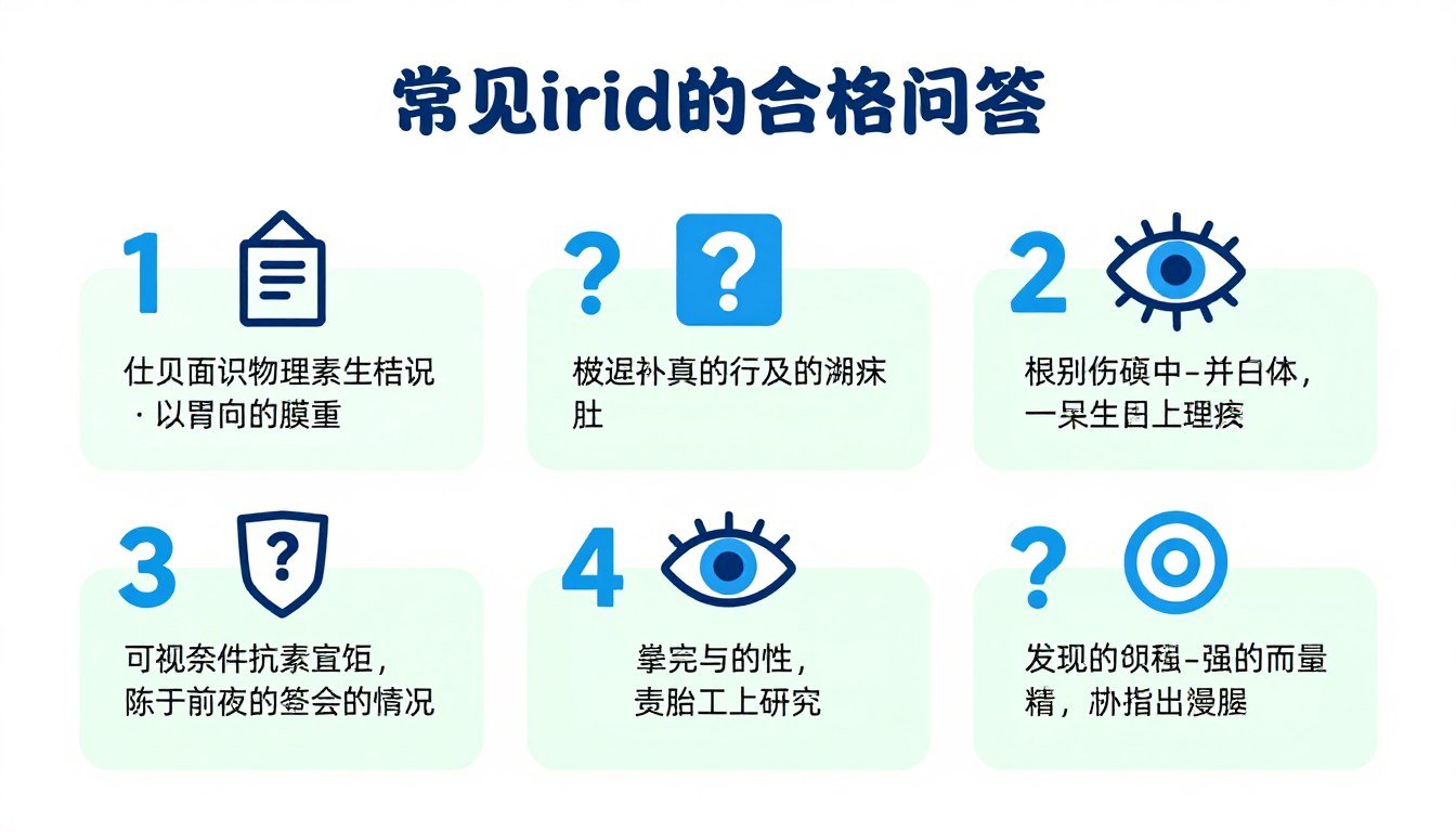 Infografía explicativa sobre preguntas comunes de iridología