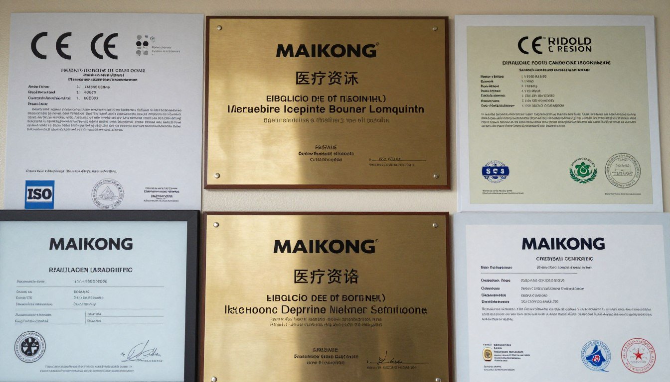 Certificaciones CE e ISO de equipos médicos MAIKONG para el mercado europeo